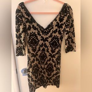 Free people body con fair maiden dress size s